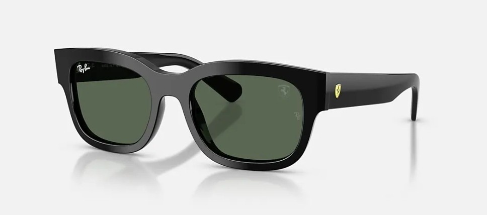 New RB2228M F60171 SCUDERIA FERRARI COLLECTION Black Frame Green Lenses 53-14mm