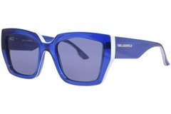 Karl Lagerfeld KL6143S 400 Sunglasses Women’s Blue/Solid Blue Square Shape 53mm