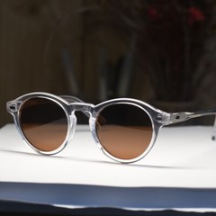 Round Brown sunglasses women men brown polarized sunglasses johnny depp glasses