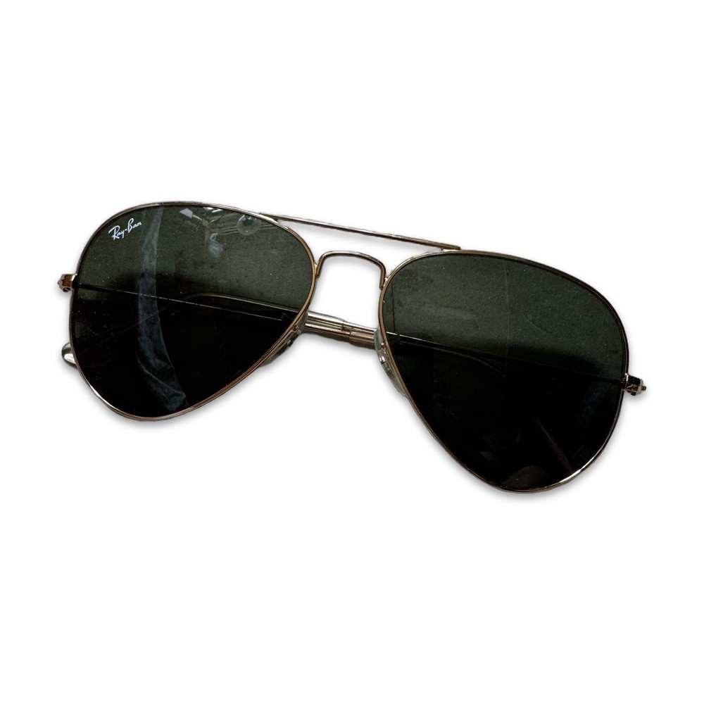 Ray-Ban Aviator Gold Green Lens New w/ Case Box Receipt