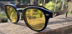 Vintage Yellow Sunglasses Men Black Glasses Johnny Depp Glasses Unisex UV400