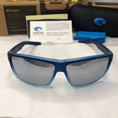 Costa Del Mar Sunglasses Matte Blue Gradient Frame Silver Mirror Polarized 580P