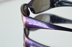 INSANE Bolle “Habu” Wrap Sunglasses Iridescent Purple/Blue Y2K France Vintage