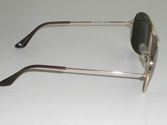 RAY BAN RB3362 3P 59[]14 GOLD POLARIZED CRYSTAL COCKPIT AVIATOR SUNGLASSES MINT