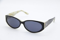 DAISY FUENTES BENITA 192 BLACK BEIGE AUTHENTIC SUNGLASSES 54-14