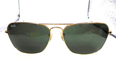 Ray-Ban RB 3136 001 Gold/Green Lenses 58-15 Mens Sunglasses Frames Italy