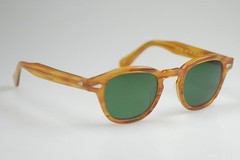 Retro Vintage sunglasses blonde Johnny Depp glasses green glass lens gift unisex