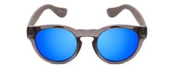 Havaianas TRANCOSO/M Round Sunglasses in Slate Grey/Blue Multi-Layer Mirror 49mm