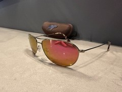 Maui Jim Baby Beach MJ-245-16R Titanium Silver Sunglasses Frames 56-18 120 Japan