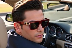 Men Sunglasses White Beige Tortoise Frame Hip Hop Style Rapper Gangster Model