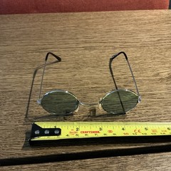 Round Oval Metal Frame Sunglasses Unisex Fashion Silver