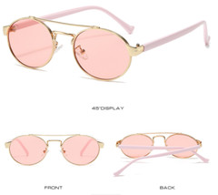 Round Oval Double Bridge Sunglasses For Men Women Outdoor Shade Glasses UV400