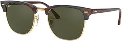 Ray-Ban RB3016 W0366 49mm Clubmaster Tortoise on Gold G-15 Green Sunglasses