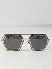 Champion Mens Sunglasses Hex C01 18K Gold Plated 64-13-145 Polarized Lens