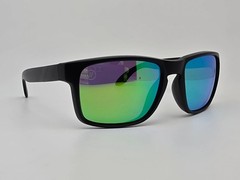 Blenders Canyon Celtic Light Matte Black Frame Polarized Green Mirror Sunglasses