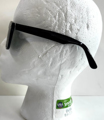 Vintage Black Classic 80s Retro Sunglasses Green/Gray Lens, UV protection, China
