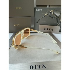 DITA LXN-EVO DTS 403 06 WHITE SWIRL YELLOW GOLD APRICOT SUNGLASSES AUTHENTIC