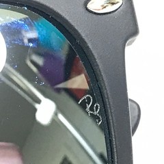 Ray-Ban Sunglasses RB2132 NEW WAYFARER 622/30 Black Rubber w Silver Flash 55 mm