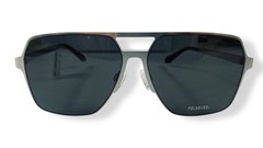 Quay Australia Unisex Sunglasses POLARIZED Backstage Pass Gunmetal Silver /Black