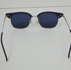 Ocean Waves Sunglasses Gold Amber Mirrored Crown Glass Lenses Acetate Metal