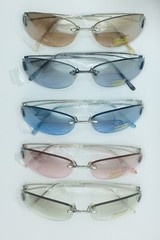 One SUNGLASSES UV400 100%UV Block Silver Metal Frame+Lens Different Color (M26)