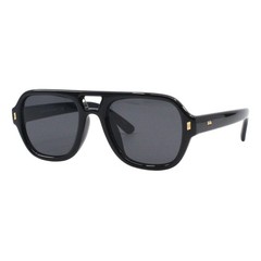 Retro Fashion Sunglasses Square Pilot Flat Top Frame Keyhole Bridge UV400