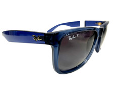 Ray-Ban Justin Classic Polarized Square Sunglass Blue/Gray RB4165 6596T3 54/16