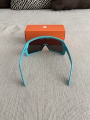 SPY MONOLITH Matte teal HAPPY GREY/GREEN DARK BLUE SPECTRA MIRRORED SUNGLASSES