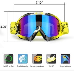 Motocross Goggles ATV Dirt Bike Motorcycle UTV MX OTG Offroad Anti Fog Ski