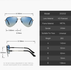 Metal Oval Polarized Sports Sunglasses For Men Rimless Outdoor Driving Glasses