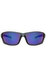 IRONMAN Gray Frame; Blue Mirrored Sunglasses RELENTLESS 100% UV Protection