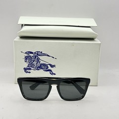 Burberry Mens Square Thick Acetate Full Rim Sunglasses BE4434 Black On Check