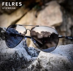 Memory Titanium Alloy Photochromic Polarized Sunglasses For Men Driving Glasses