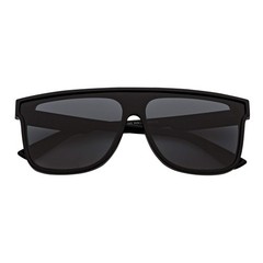 AEON – Square Flat Top Shield Polarized Sunglasses Mono Lens Black Smoke