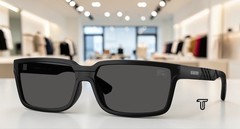 BURBERRY BE4495D 346487 Matte Black Dark Grey 61 mm Men’s Sunglasses