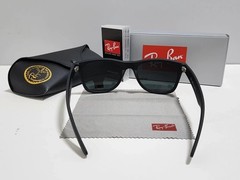 Ray-Ban RB2140 Wayfarer Sunglasses Black Frame Glass Gray Lens 50-22 mm