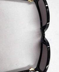 Bottega Veneta BV1328SM Acetate Rectangle Sunglasses Men’s S Shiny Solid Black