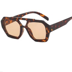 Irregular Frame Sunglasses UV400 Double Beam Retro Outdoor Statement Glasses