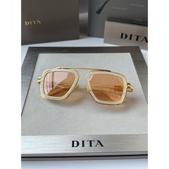 DITA LXN-EVO DTS 403 06 WHITE SWIRL YELLOW GOLD APRICOT SUNGLASSES AUTHENTIC