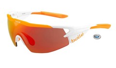 New BOLLE AEROMAX Sunglasses | 12273 Matte White Orange / TNS Fire Lens