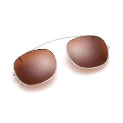 Polarized Clip On Sunglasses Oval UV400 Vintage Metal Frame Outdoor Wear