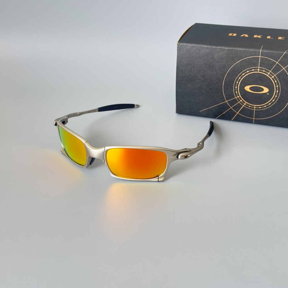 Oakley Juliet X-Metal Sunglasses Polished Silver w/ Fire Iridium Lens
