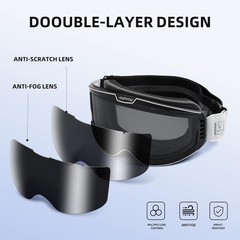 Photochromic Motorcycle Goggles Anti Fog, OTG Dirt Bike Motocross Goggles UV …