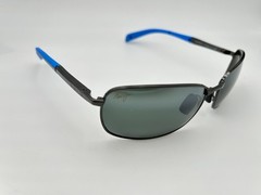 MAUI JIM Polarized Sunglasses MJ 240 17B Long Beach Pewter Blue Neutral Grey NIB