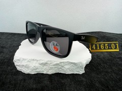 RAY-BAN RB4165 Justin Sunglasses Black Frame Polarized Grey Lens