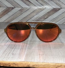 Revo Vintage Aviator Sunglasses Brown Frame Needs Lenses