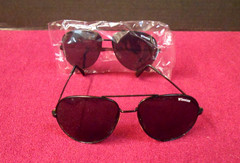 BLACK RETRO VINTAGE SUPER DARK LENS POLICE PILOT UV SUNGLASSES METAL FRAMES NOS