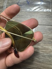 1980’s 52[]16mm VINTAGE B&L RAY-BAN GEP G15 UV SMALL CARAVAN AVIATOR SUNGLASSES
