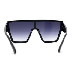RETRO SHADES DESIGNER RECTANGULAR STYLE LARGE MODERN BLUE MIRROR LENS LUXURY