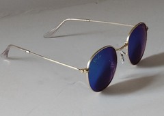 Sunglasses Ray-Ban RB3447 Green & Blue Mirror lens Gold Frame Unisex